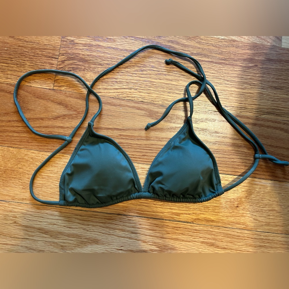 PACSUN LA HEARTS olive green bikini top
